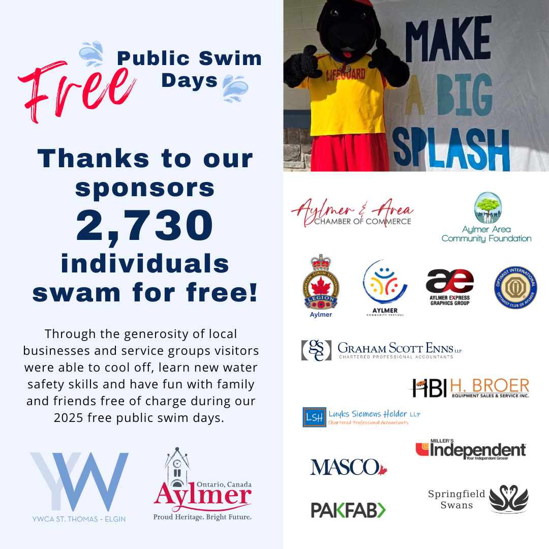 end of season-free swim thank you Thank you to our swim sponsors