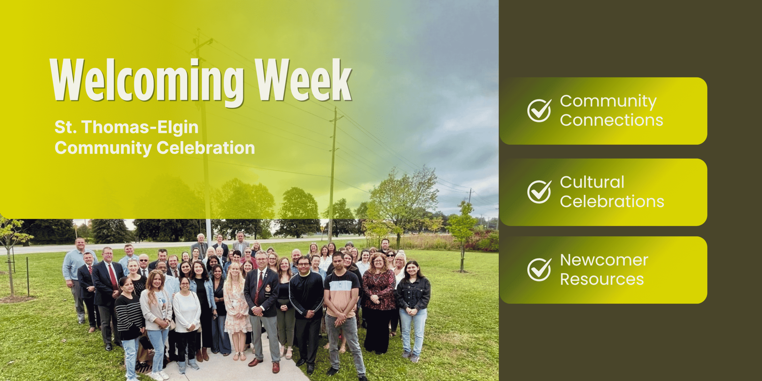 Welcoming Week annual community celebration recognizing newcomers and fostering connection, inclusion, and belonging across St. Thomas and Elgin County.